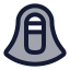 Niqab icon with duotone rounded style