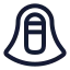Niqab icon with stroke rounded style