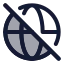 Nointernet icon with duotone rounded style