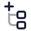 Nodeadd icon with twotone rounded style