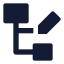 Nodeedit icon with solid sharp style