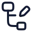 Nodeedit icon with stroke rounded style