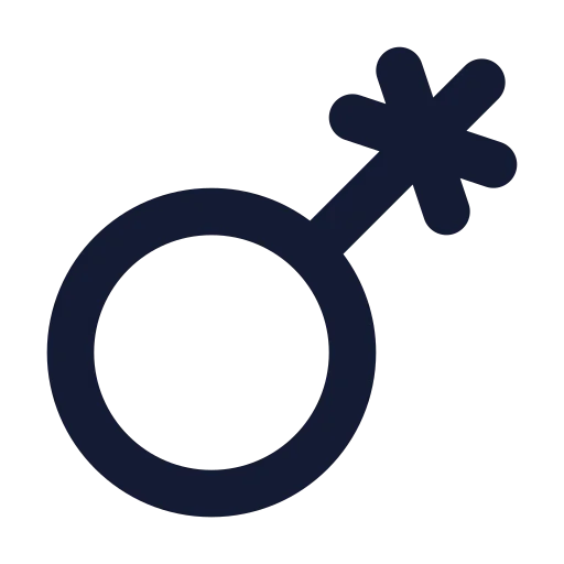 Non Binary Icon in Solid Rounded style