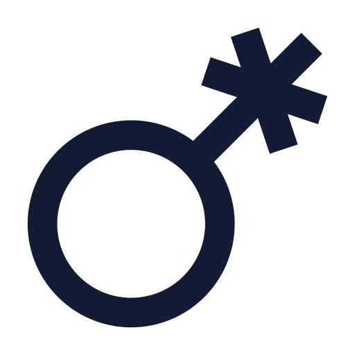 Non Binary Icon in Solid Sharp style