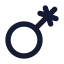 Nonbinary icon with solid standard style