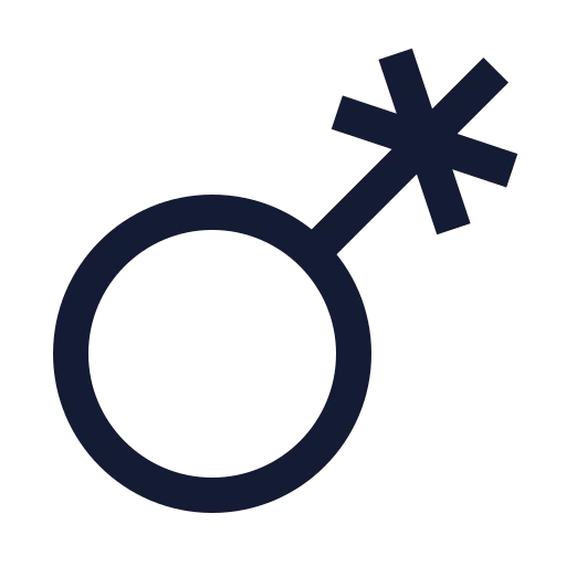 Non Binary Icon in Stroke Sharp style