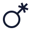 Nonbinary icon with stroke sharp style