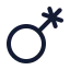 Nonbinary icon with stroke standard style