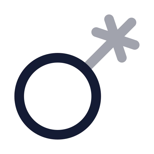 Non Binary Icon in Twotone Rounded style