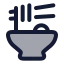 Noodles icon with duotone rounded style