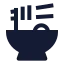 Noodles icon with solid sharp style