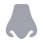 Nose icon with bulk rounded style