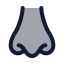 Nose icon with duotone rounded style
