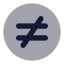 Notequalsigncircle icon with bulk rounded style