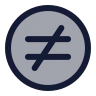 Not Equal Sign Circle icon preview