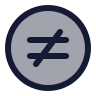 Not Equal Sign Circle icon preview