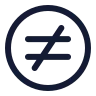 Not Equal Sign Circle icon preview