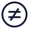 Not Equal Sign Circle icon preview