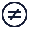 Not Equal Sign Circle icon preview