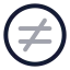 Notequalsigncircle icon with twotone rounded style