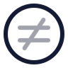 Not Equal Sign Circle icon preview