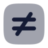 Not Equal Sign Square icon preview