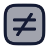 Not Equal Sign Square icon preview