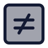 Not Equal Sign Square icon preview