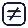 Not Equal Sign Square icon preview