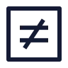 Not Equal Sign Square icon preview
