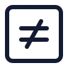 Not Equal Sign Square icon preview