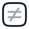 Not Equal Sign Square icon preview