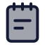 Note icon with duotone standard style