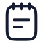 Note icon with stroke rounded style