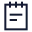 Note icon with stroke sharp style