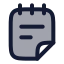Note icon with duotone rounded style