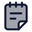 Note icon with duotone standard style