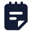 Note icon with solid standard style