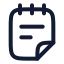 Note icon with stroke rounded style