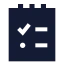 Note icon with solid sharp style