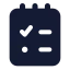 Note icon with solid standard style