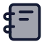 Note icon with duotone standard style