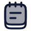Note icon with duotone rounded style