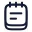 Note icon with stroke rounded style