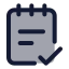 Notedone icon with duotone standard style