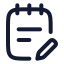 Noteedit icon with stroke rounded style