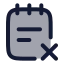 Noteremove icon with duotone rounded style