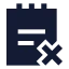 Noteremove icon with solid sharp style