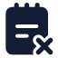 Noteremove icon with solid standard style