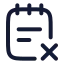 Noteremove icon with stroke rounded style